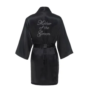 Rhinestone Mother of the Groom Satin Robe