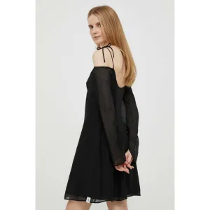 Rinkle Off Shoulder Mini Dress