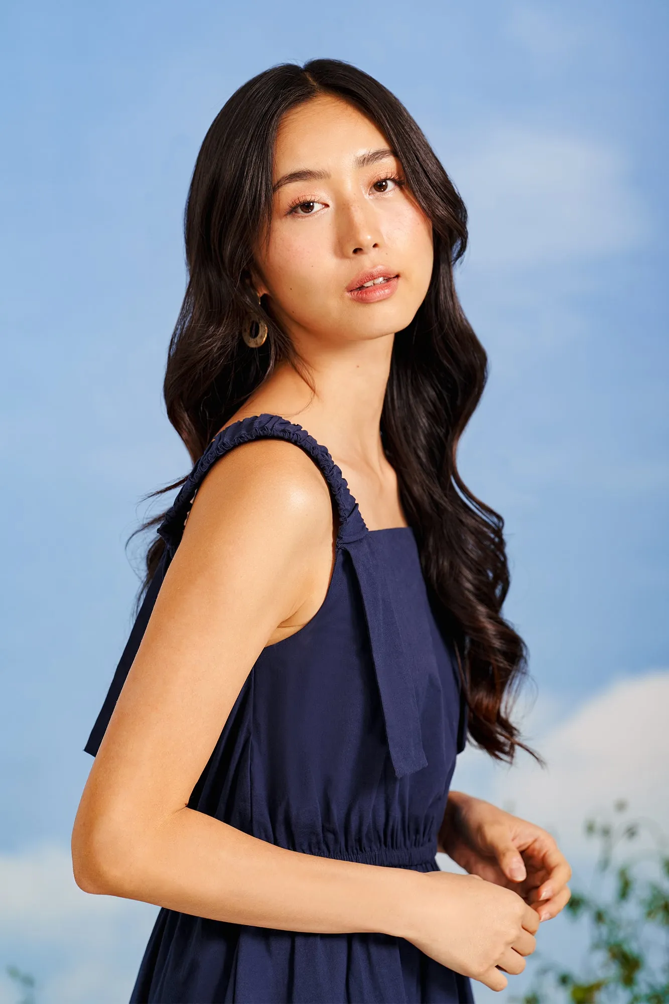 Ruffle Sleeveless Fit And Flare Dress