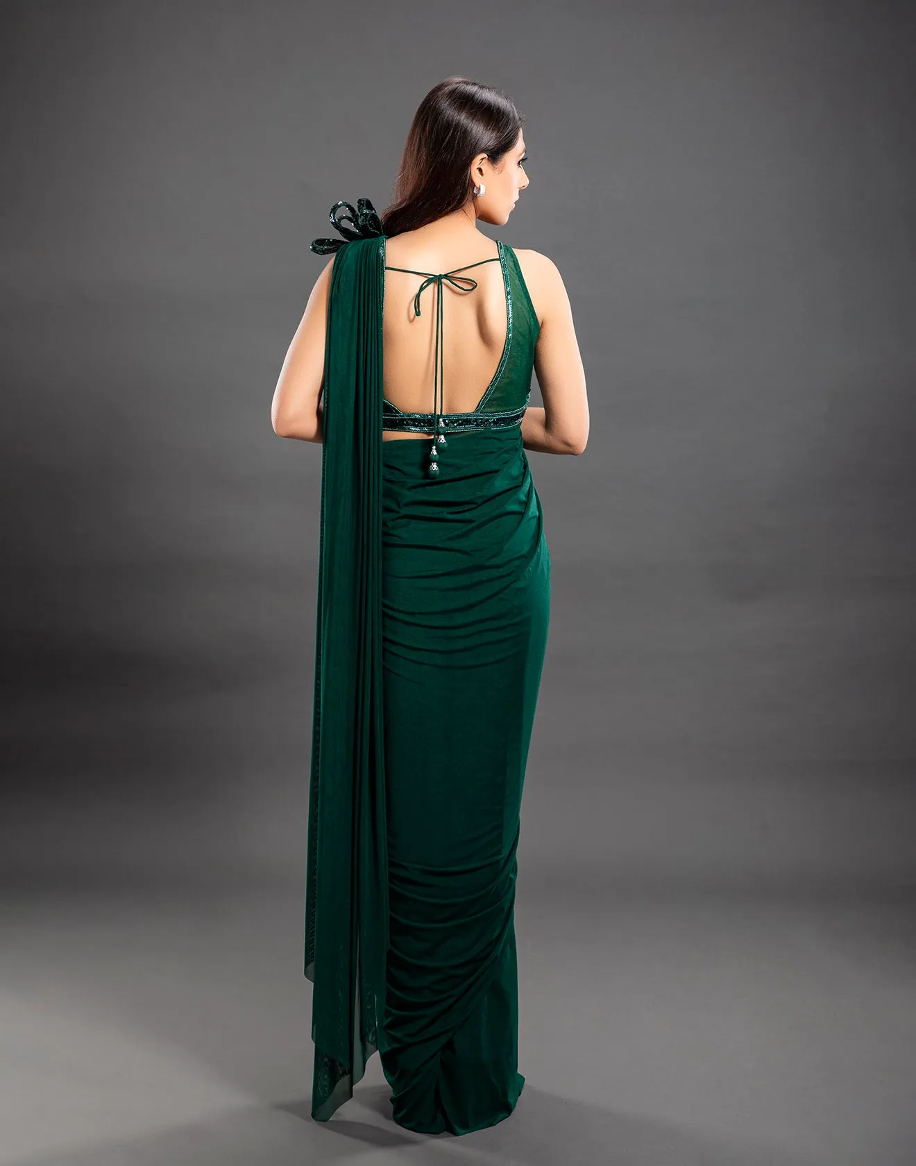 Sacramento Green Pre-stitched Saree