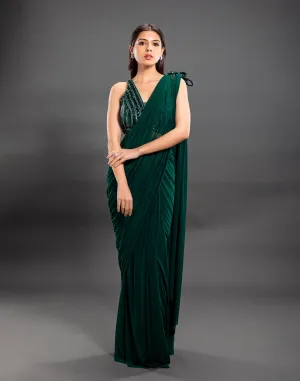 Sacramento Green Pre-stitched Saree
