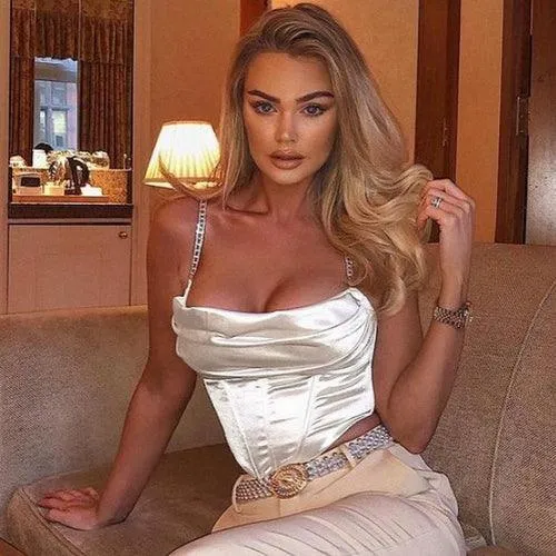 Satin Diamond Straps Corset Top