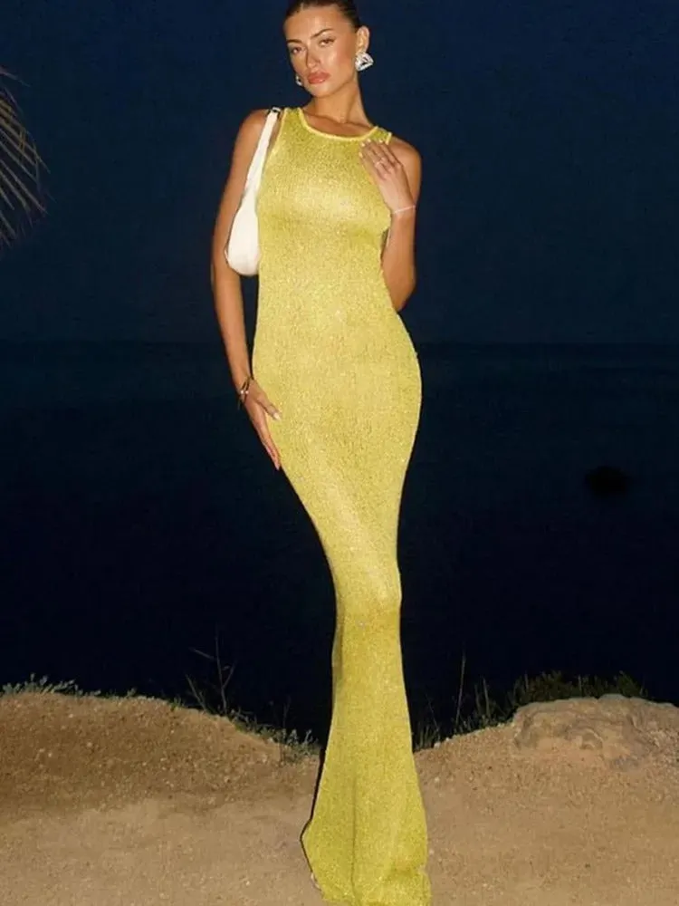 SELINA - ANA BAIA BLUE SEQUIN DRESS