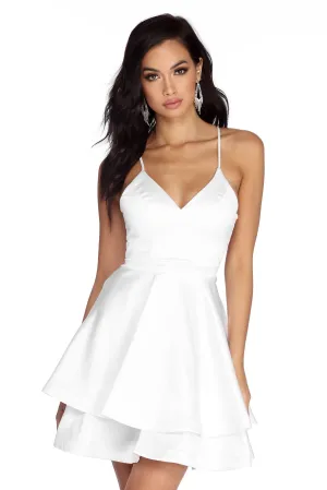 Sheila Satin Stylish Queen Skater Dress