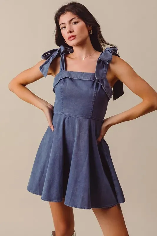 SO ME Fit and Flare Washed Gameday Dress