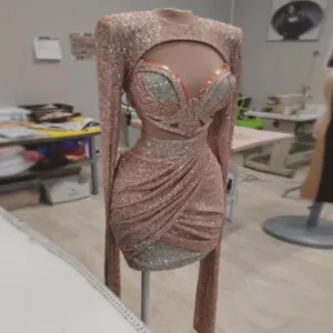 Sparkly Sequin Mini Top and Skirt