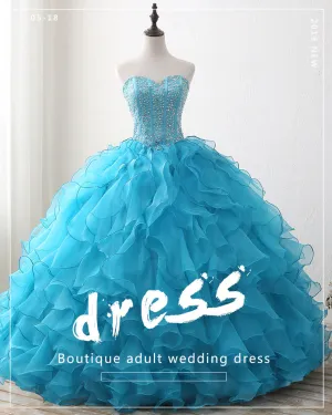 SSHB003 real sweetheart heavy beaded long lady women's evening dress
