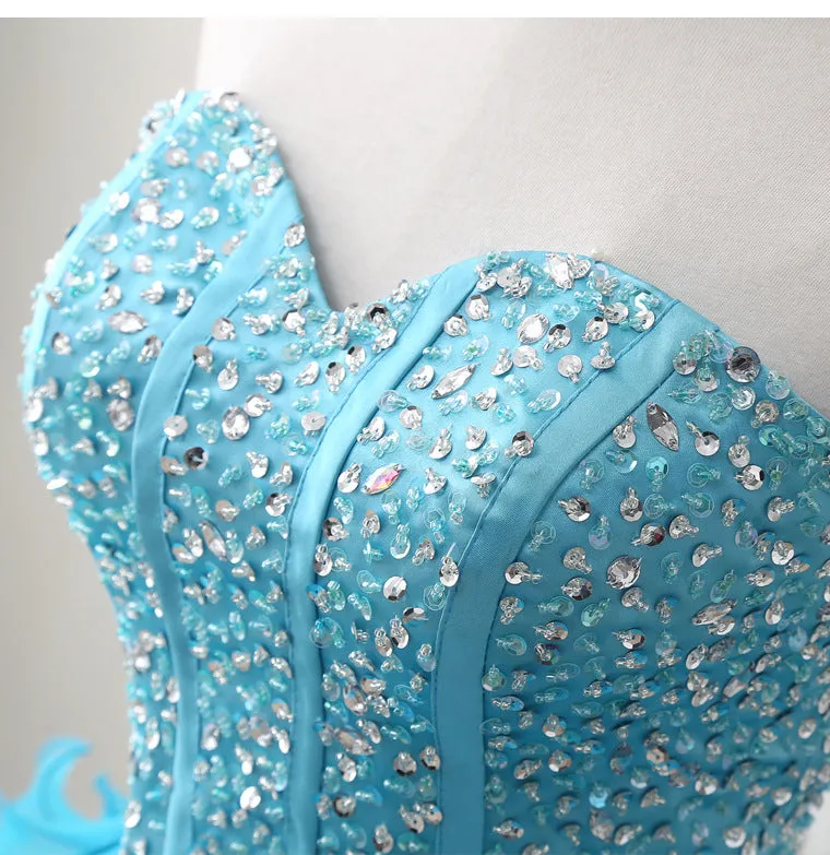SSHB003 real sweetheart heavy beaded long lady women's evening dress