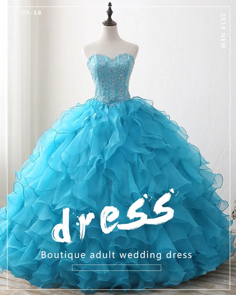 SSHB003 real sweetheart heavy beaded long lady women's evening dress