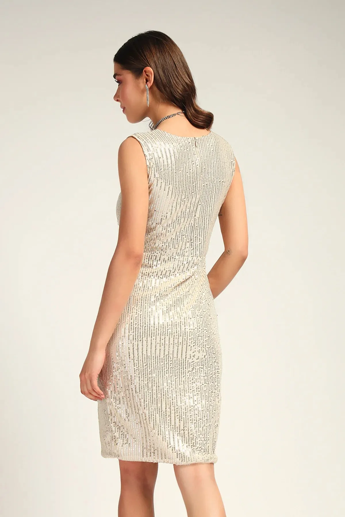 Starry Beige Nights Dress