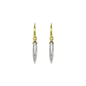 Stiletto Pavé Earring Mini  - 18K Gold Vermeil   CZ Blanc