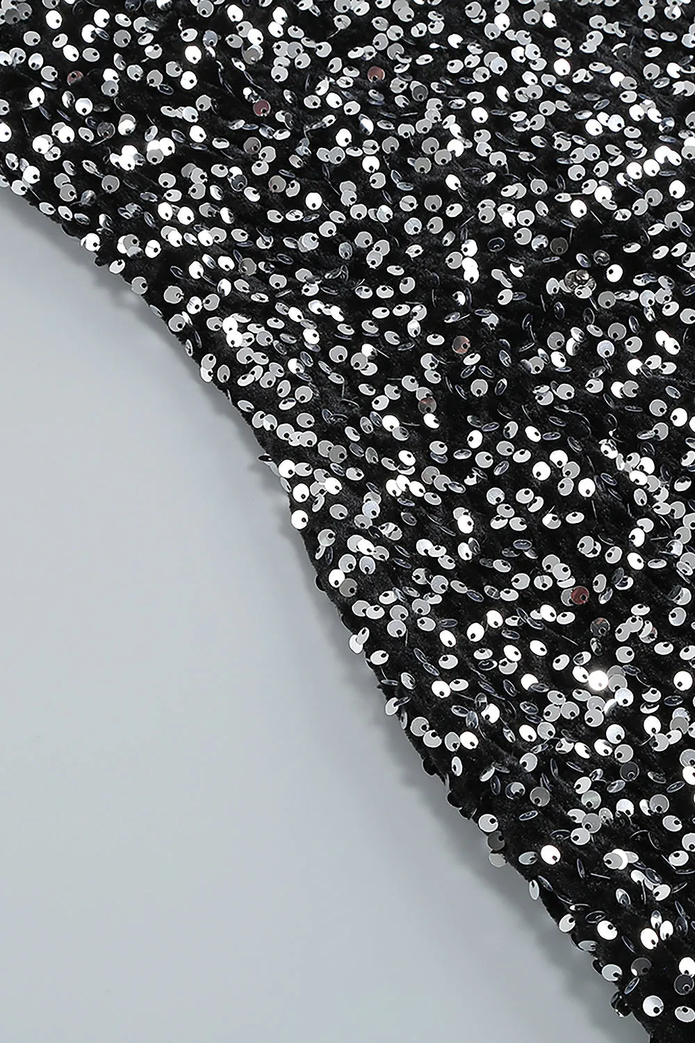 Strappy Sequin Mesh A-Line Dress