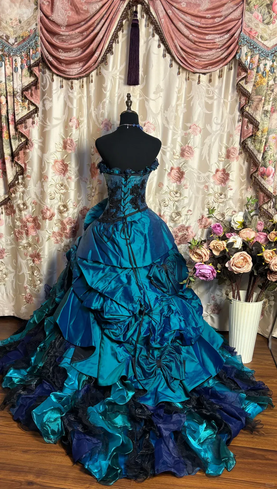 Stunning Strapless A-Line Ruffles Quinceanera Dresses Birthday Ball Gowns, D1146