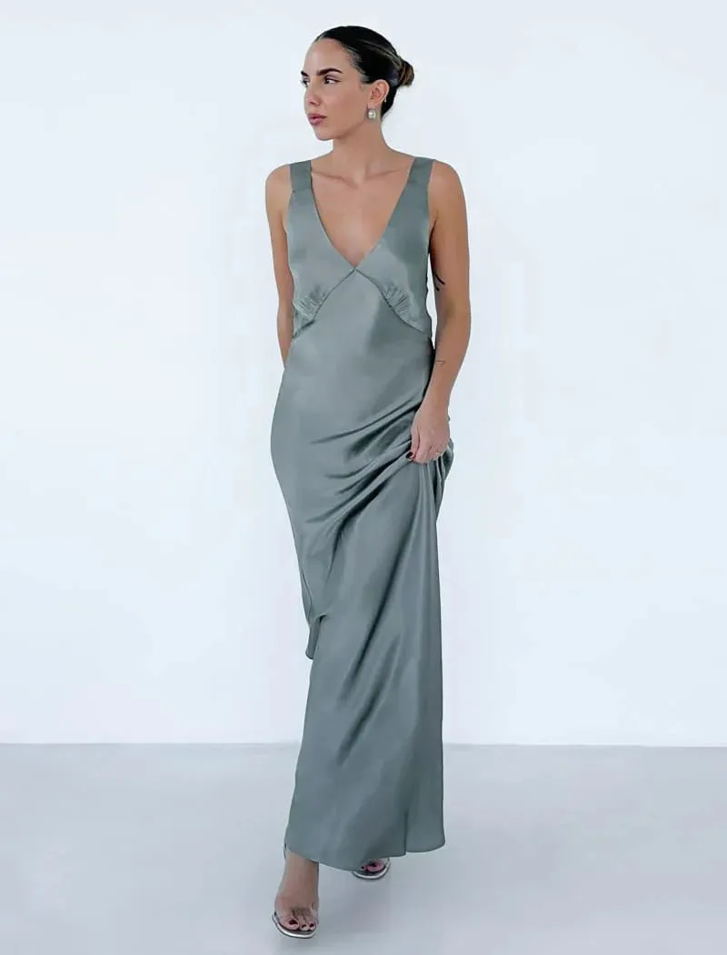 Sunset Strip Maxi Dress in Rosemary