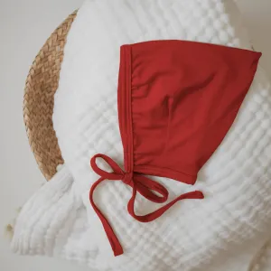 Tenth and Pine Bamboo Pixie Bonnet Baby Hat- Red- FINAL SALE