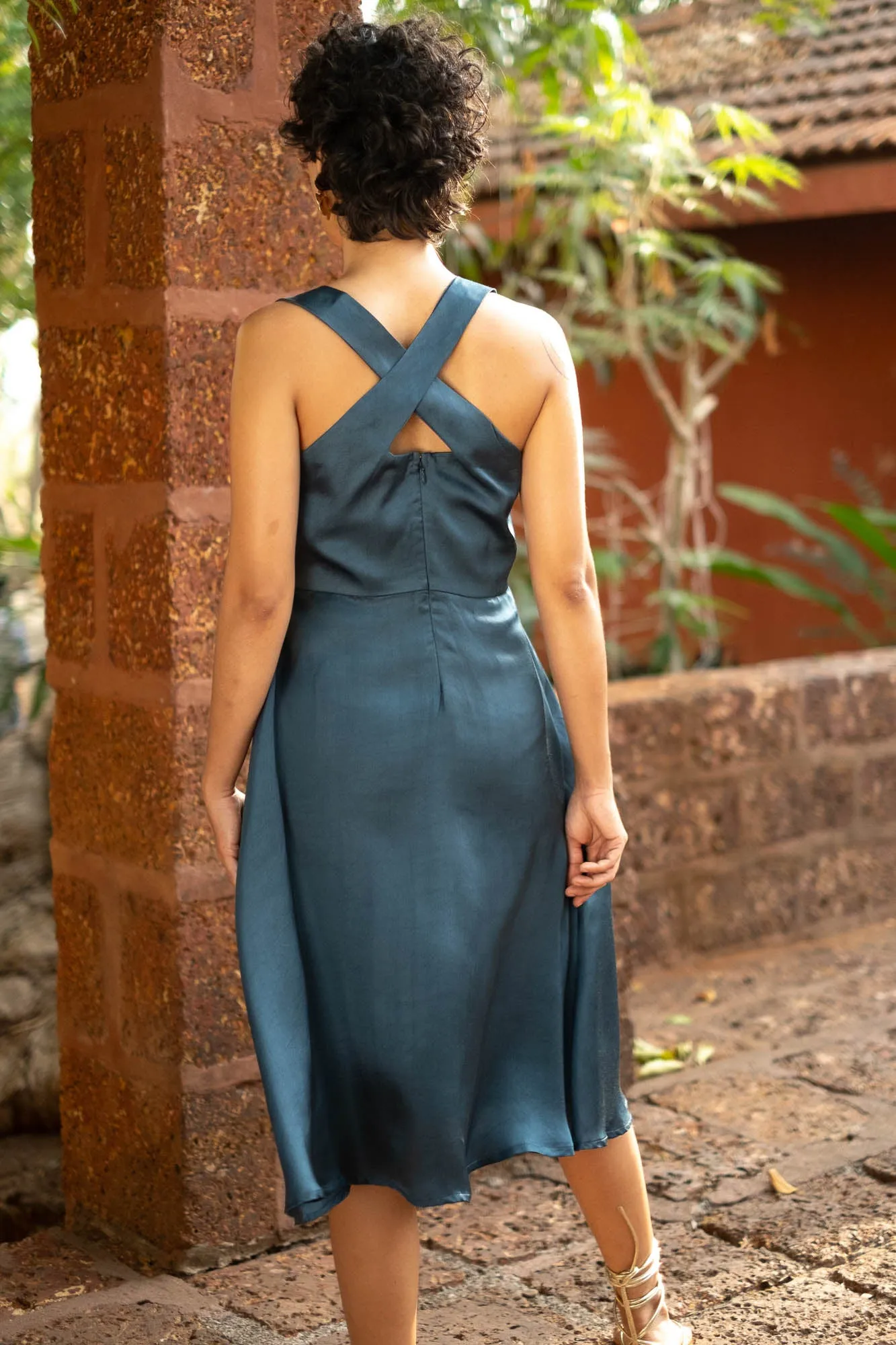 The Satin Fit and Flare Dress