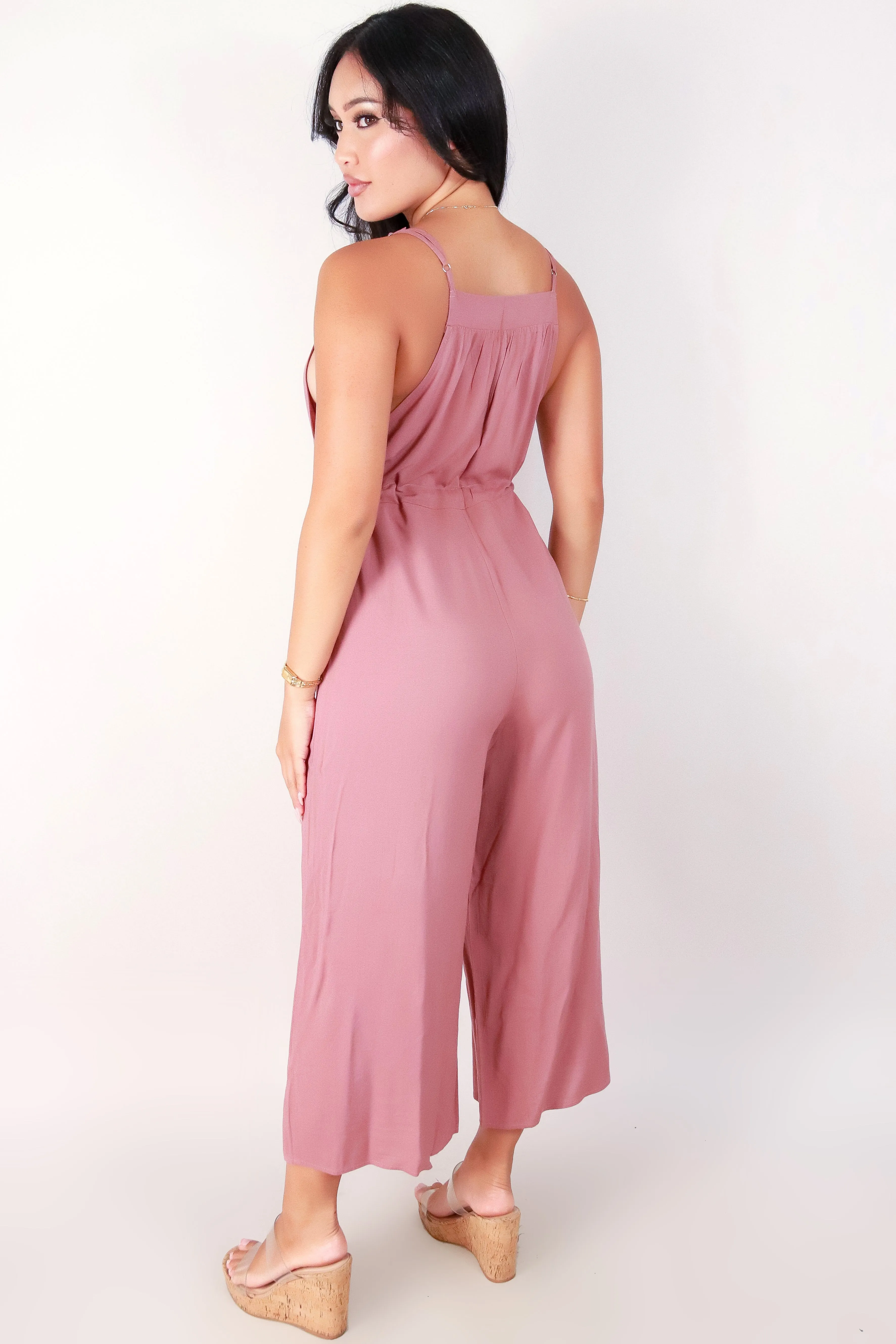 TIE WAIST JUMPSUIT