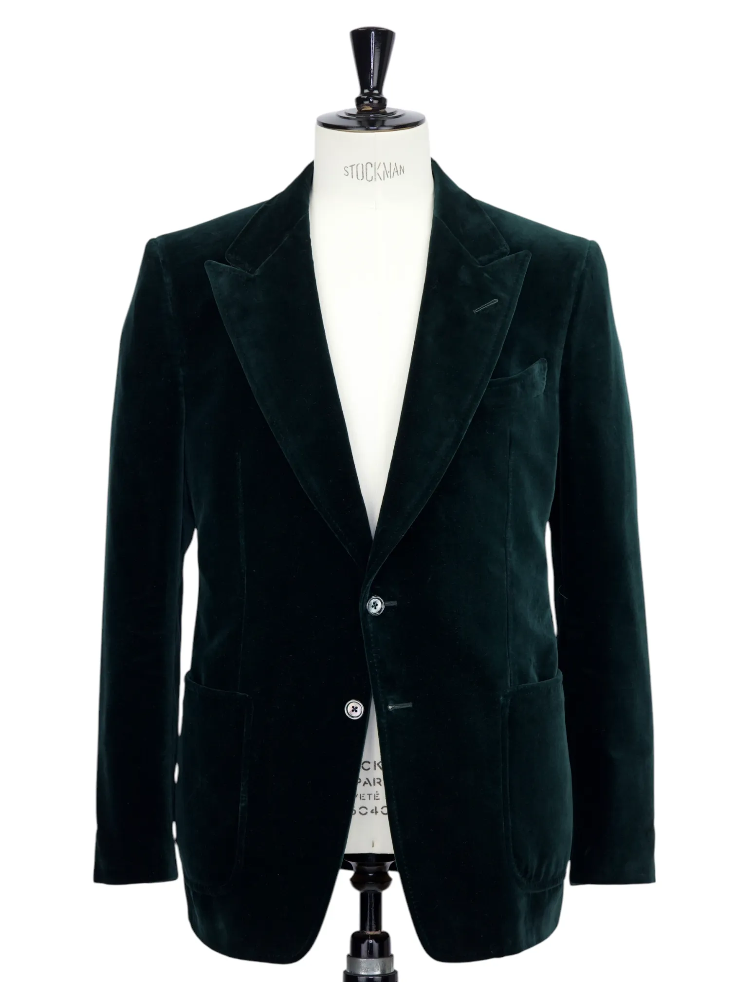 Tom Ford Emerald Green Cotton Velvet Shelton Smoking Jacket