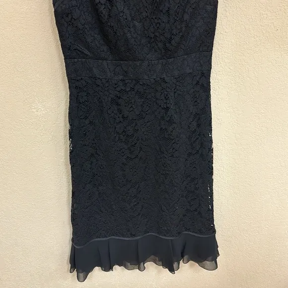 Tory Burch Women's Bovary Lace A Line Black Cocktail Dress Size 4