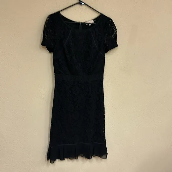 Tory Burch Women's Bovary Lace A Line Black Cocktail Dress Size 4