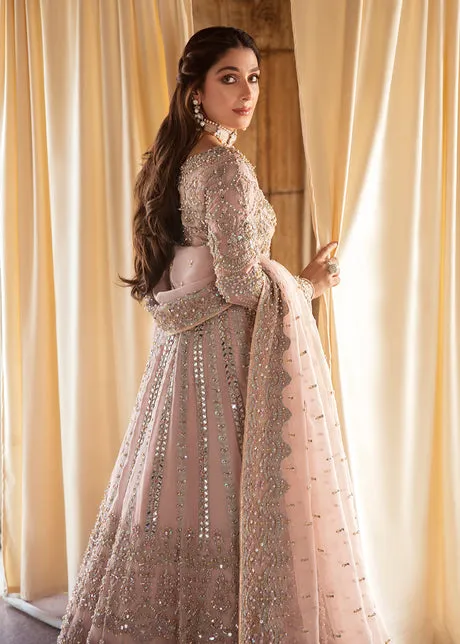 Traditional Pakistani Pink Pishwas Dupatta Party Dress