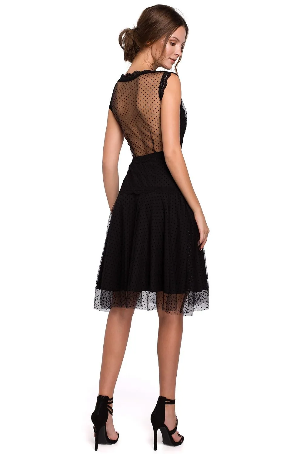 Translucent Mesh Silhouette Dress