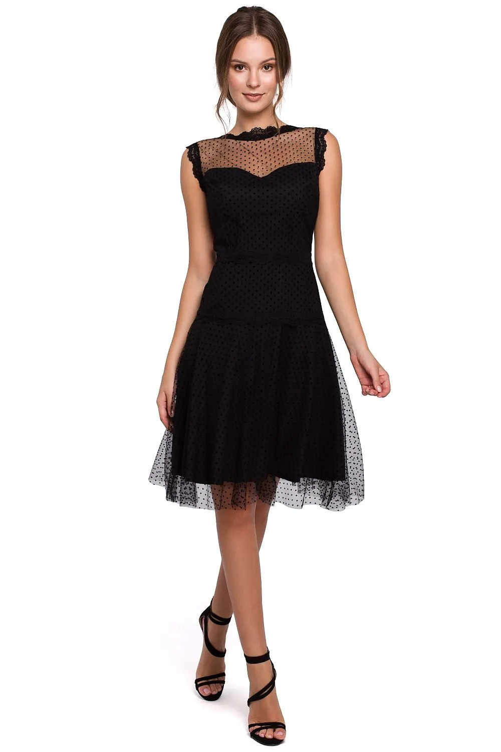 Translucent Mesh Silhouette Dress
