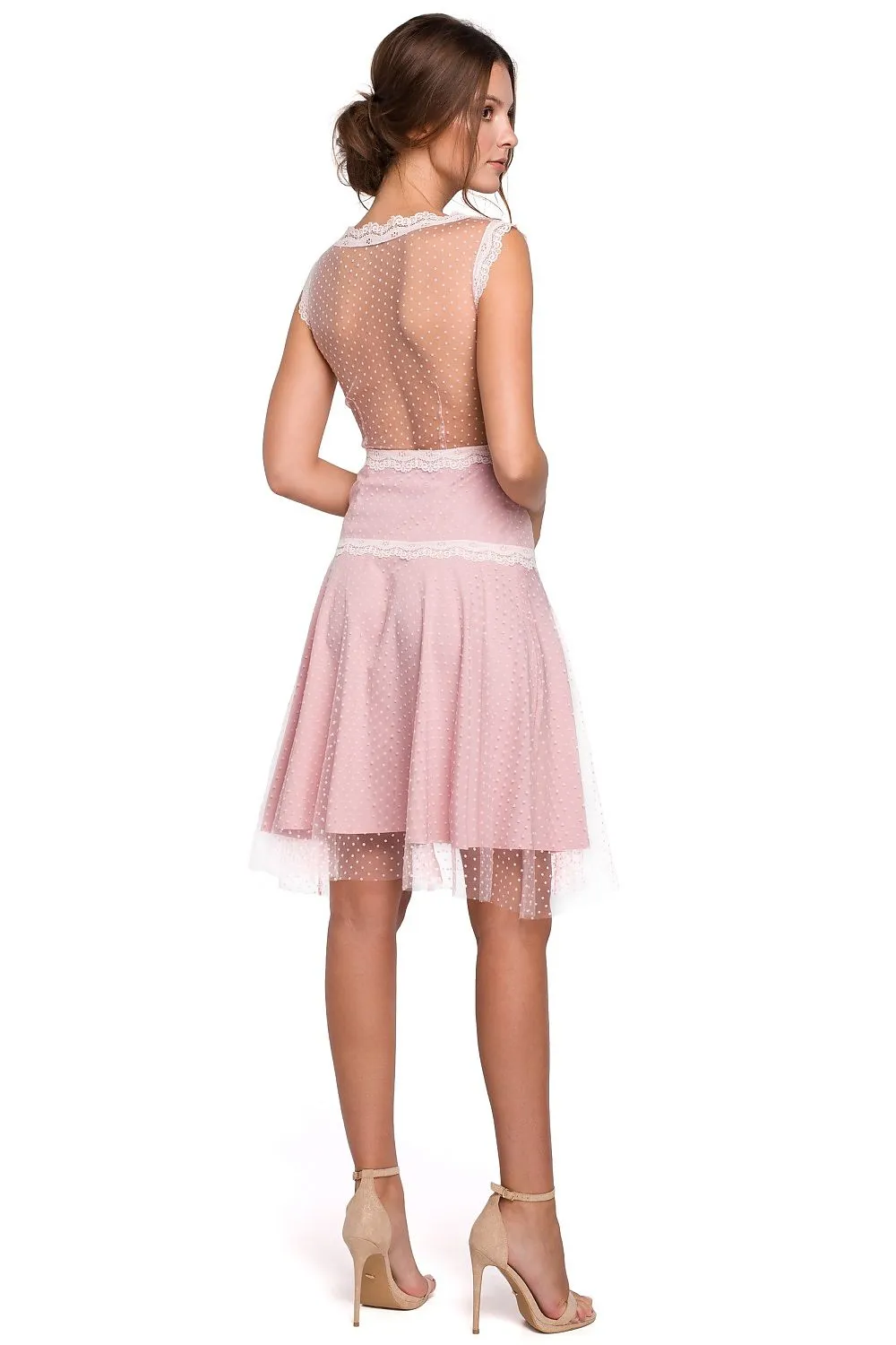 Translucent Mesh Silhouette Dress