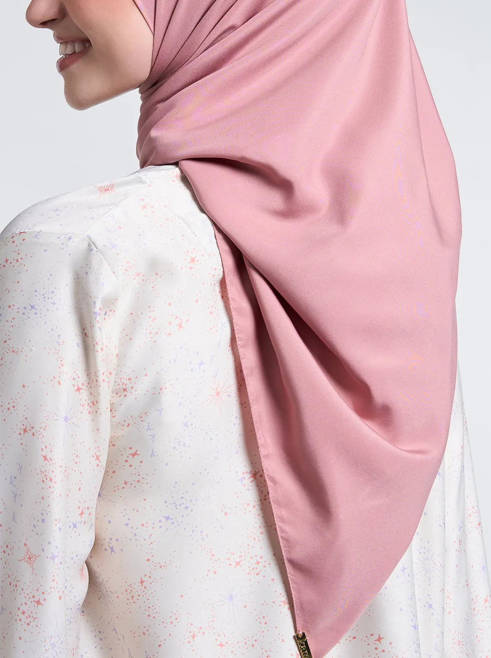 ULTRA SATIN SCARF PLAIN DUSKY ROSE