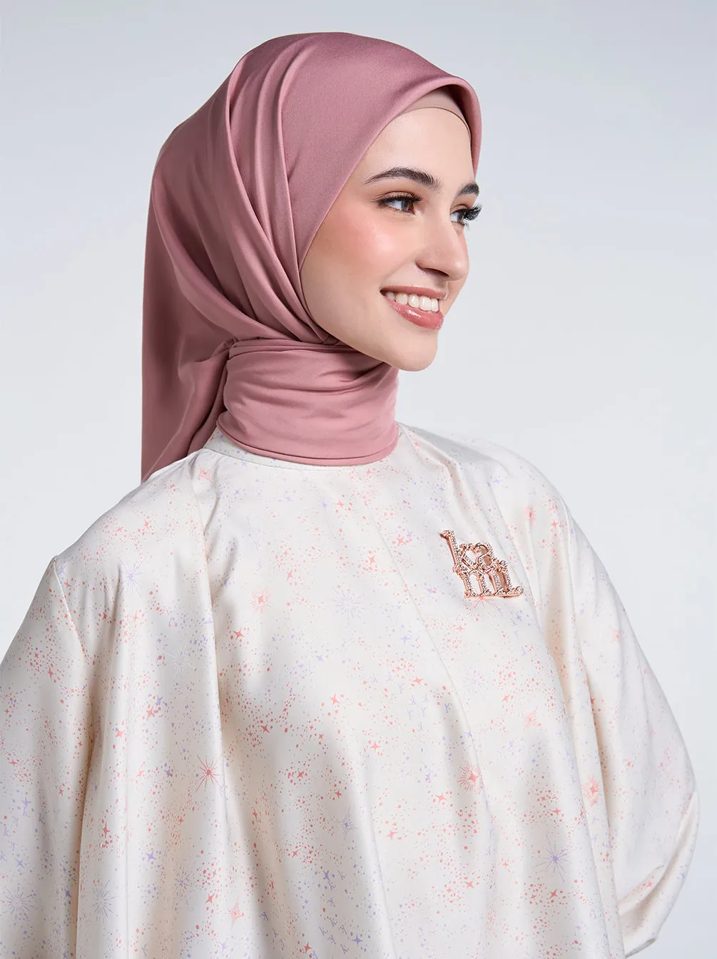 ULTRA SATIN SCARF PLAIN DUSKY ROSE