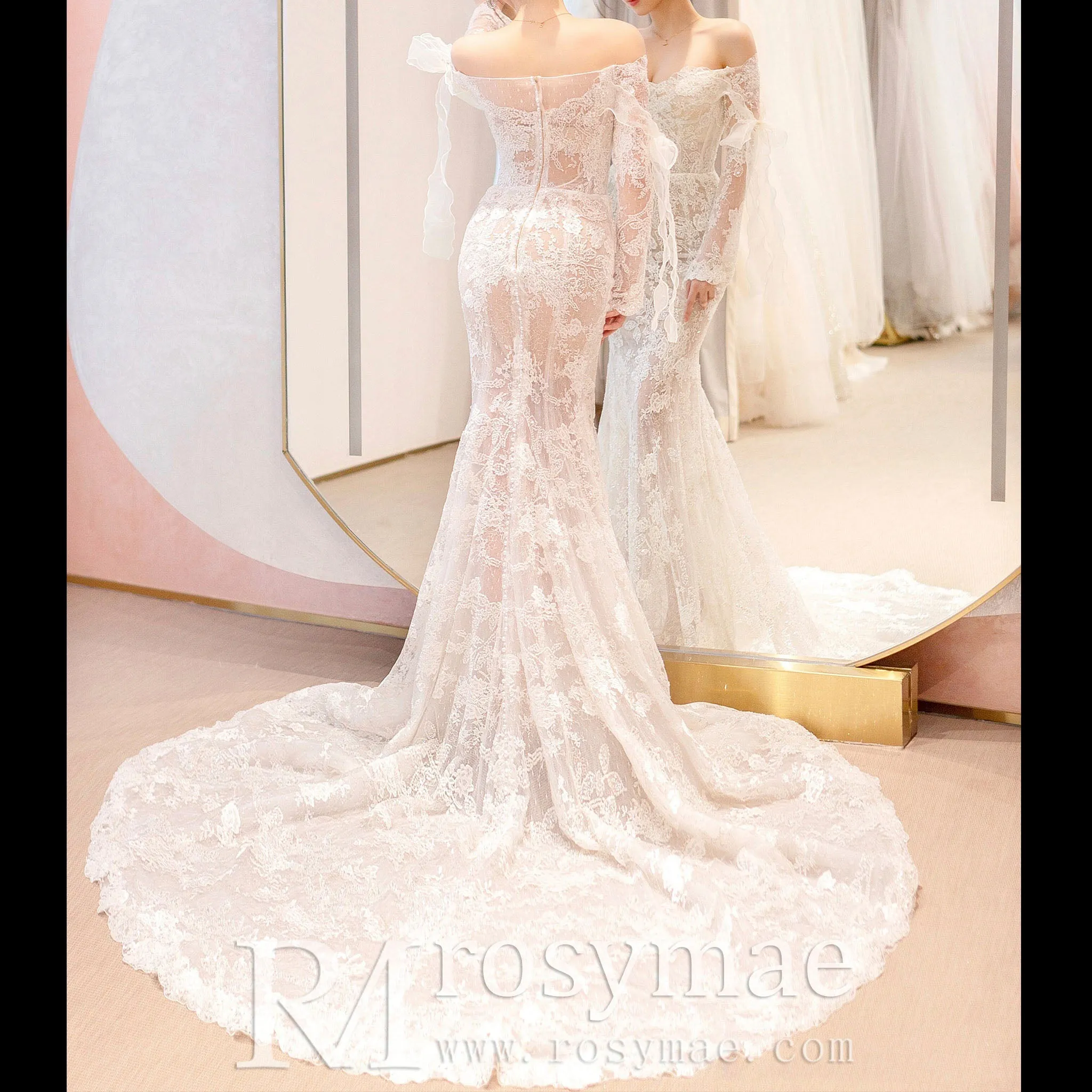 Unique Bohemian Mermaid Wedding Dresses Boho Bridal Gown