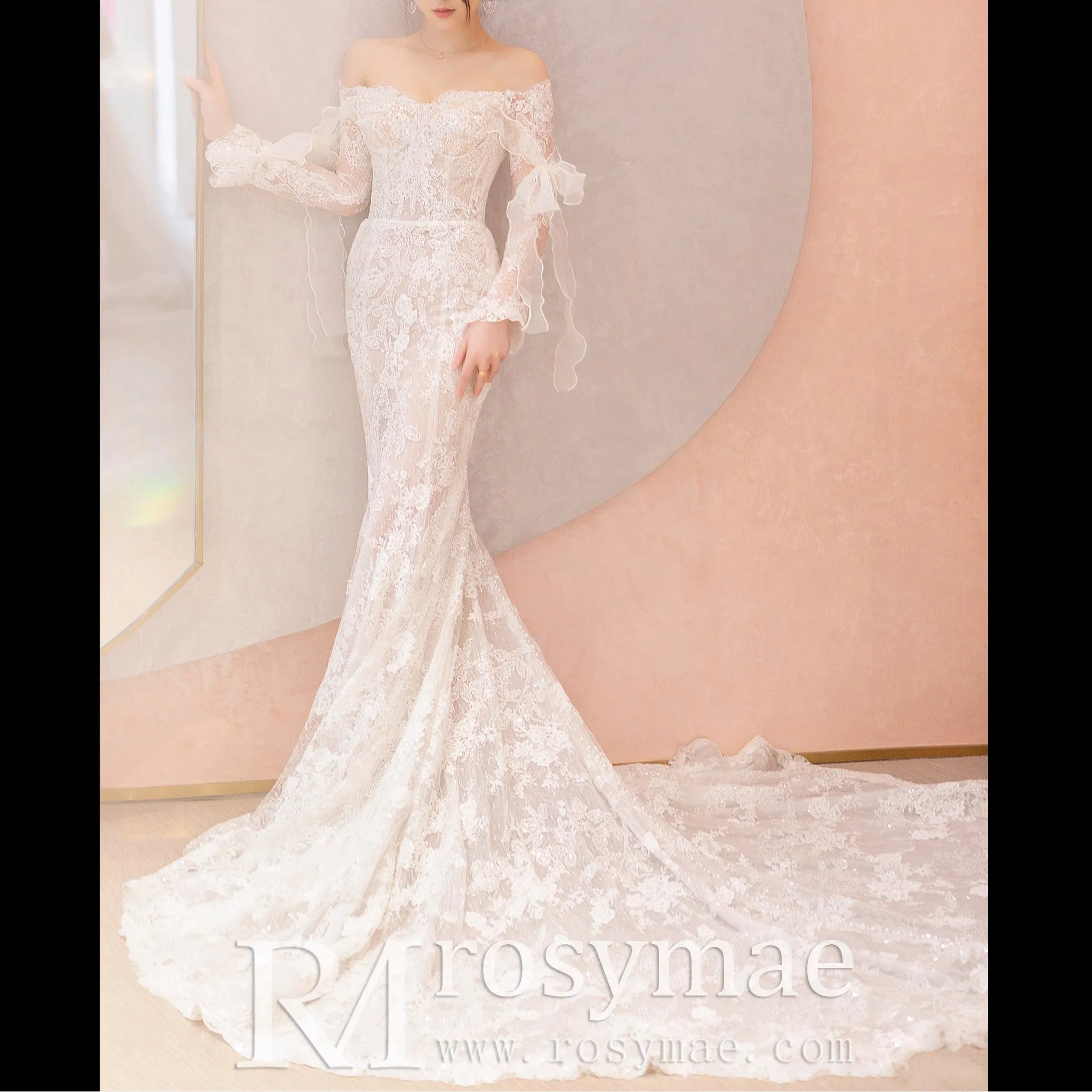 Unique Bohemian Mermaid Wedding Dresses Boho Bridal Gown