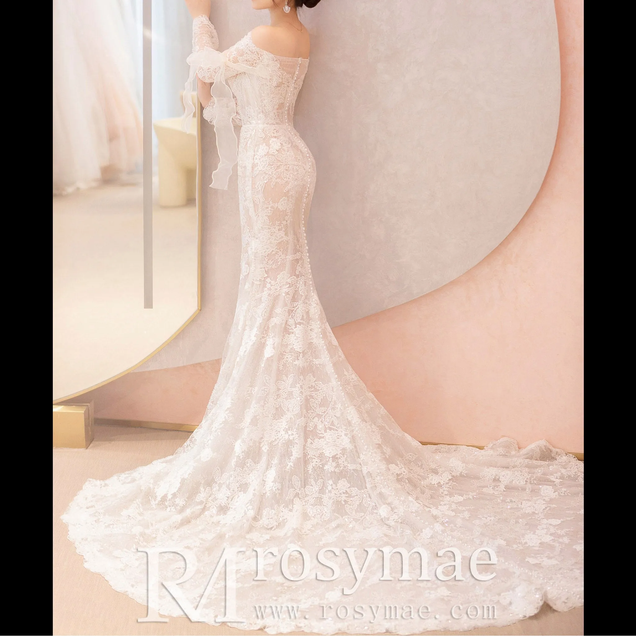 Unique Bohemian Mermaid Wedding Dresses Boho Bridal Gown