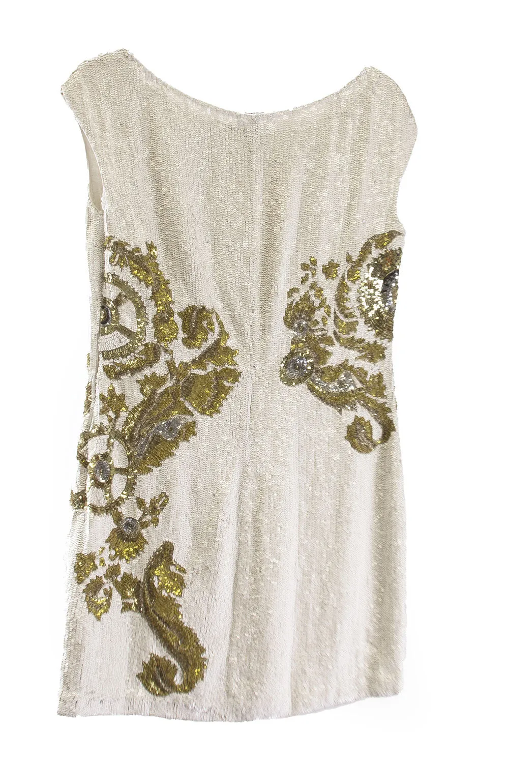 Versace Collection Women's Sequin Mini Dress IT 40 Optic White