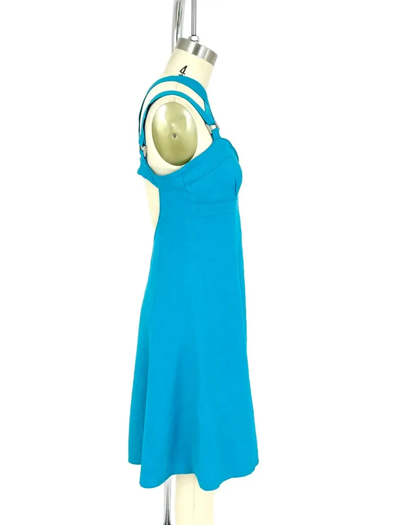 Versace Jeans Couture Linen Bondage Dress