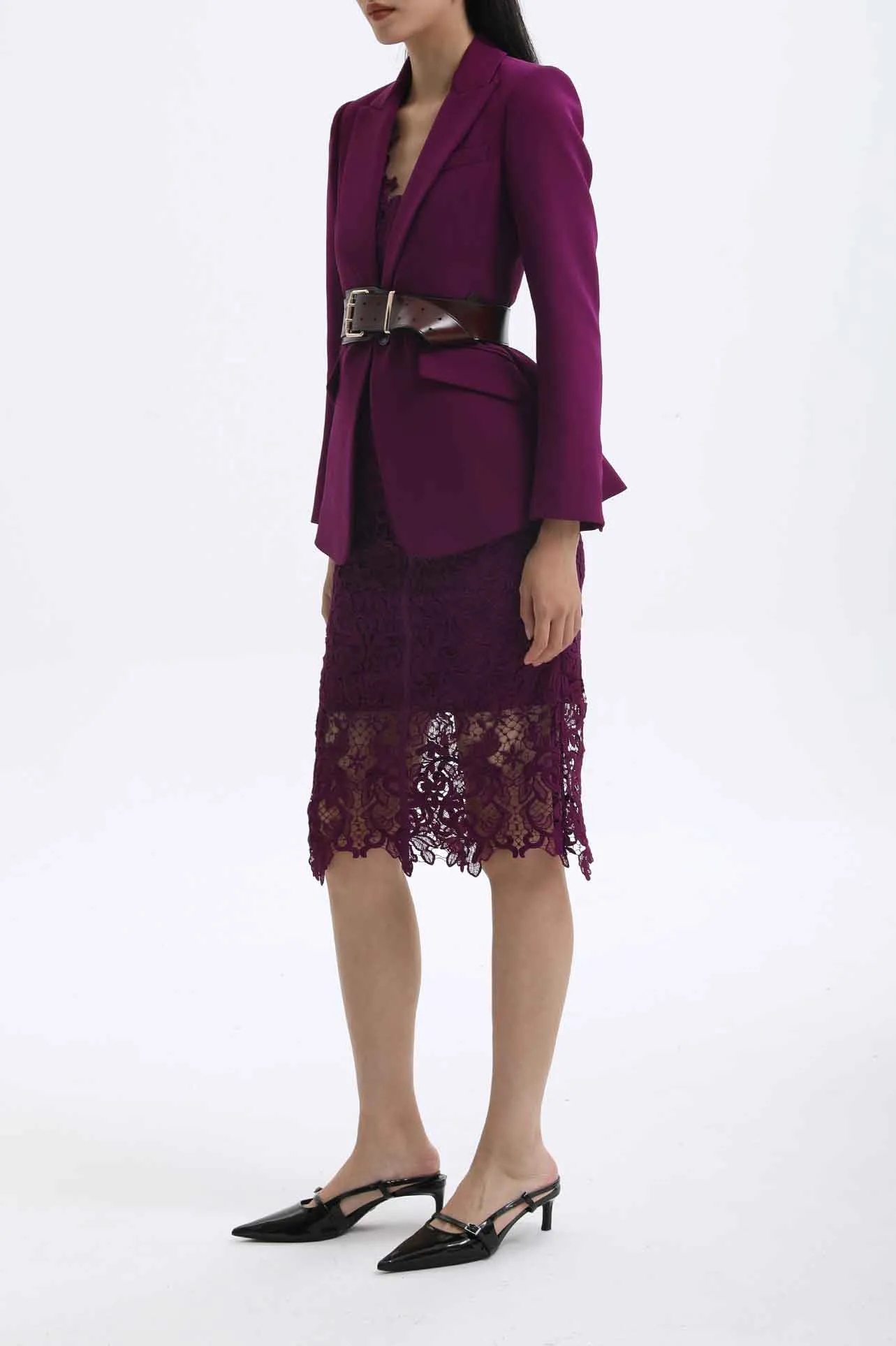 WATER SOLUBLE LACE V-NECKLINE SLIP