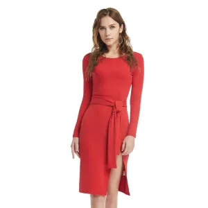Women Dress Ladies Vintage Dress High Waist Party Dresses Red Women Knee-Length Dress M15483