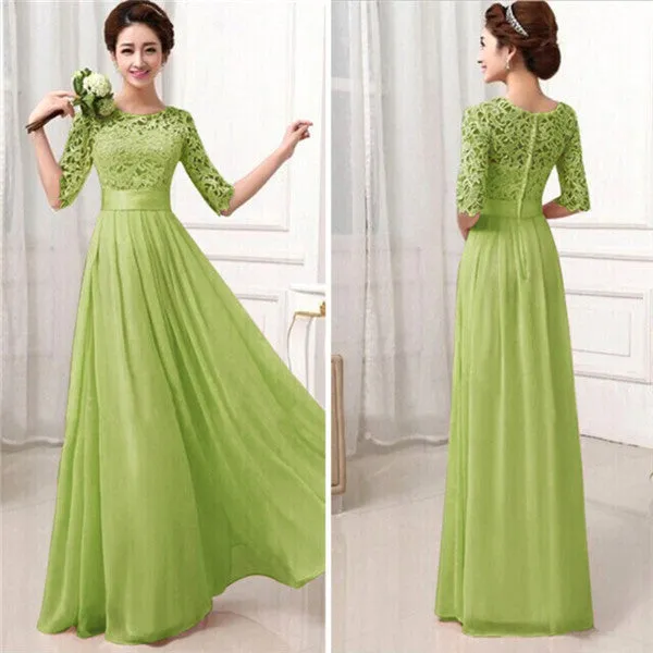 Women Long Sexy Evening Party Ball Prom Gown Formal Dresses