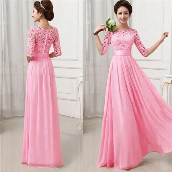 Women Long Sexy Evening Party Ball Prom Gown Formal Dresses
