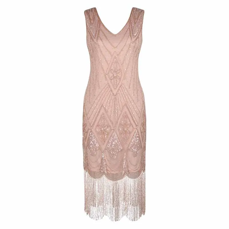 Women's 1920s Dress Sequin Art Deco Flapper Dress