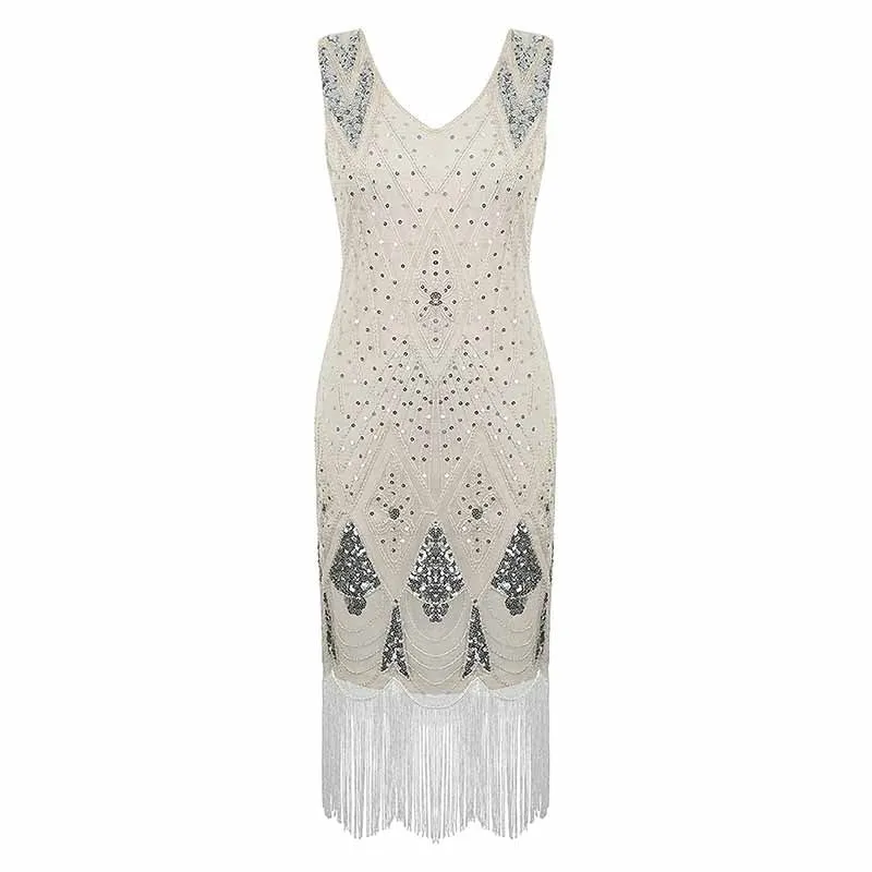 Women's 1920s Dress Sequin Art Deco Flapper Dress