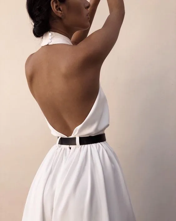 Women’s Halter Backless One Piece Ball Gowns Jumpsuit Wide Leg Pants( clearance sale