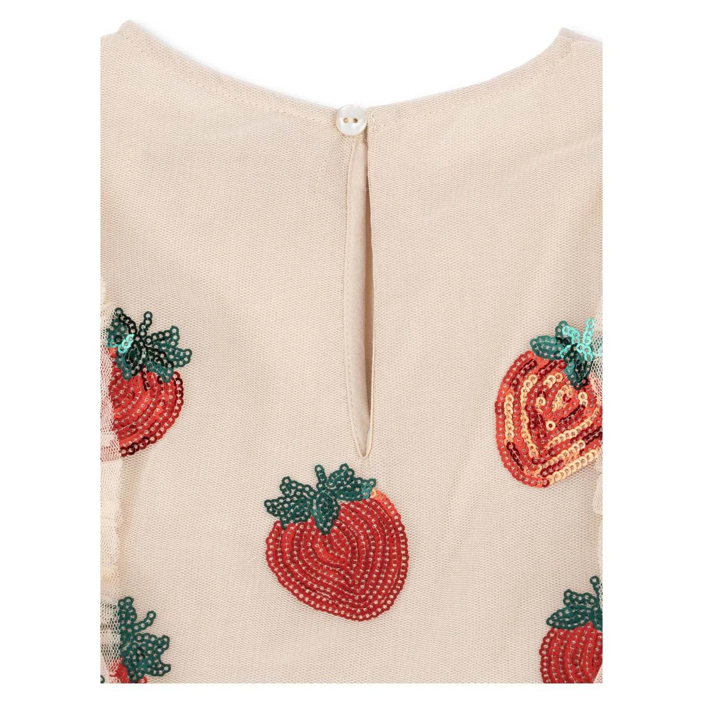 yvonne frill dress - strawberry