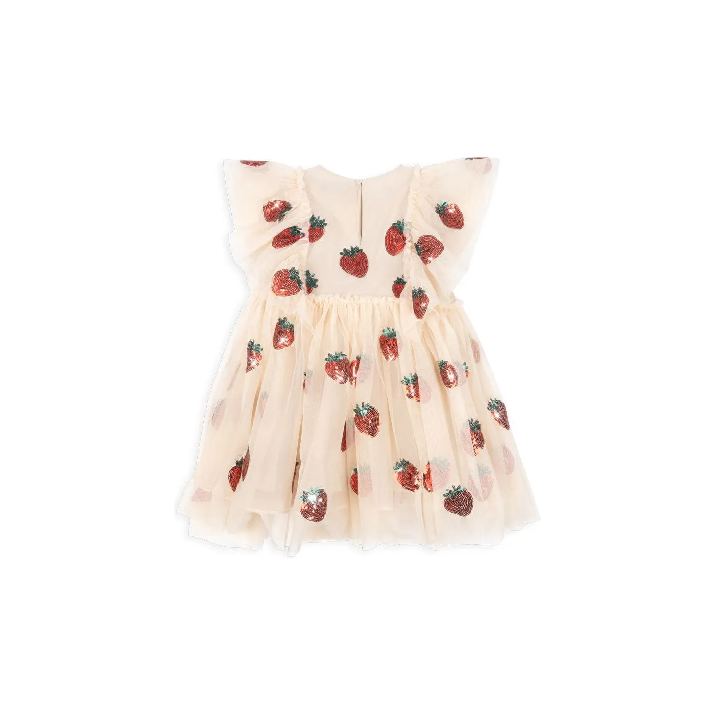 yvonne frill dress - strawberry