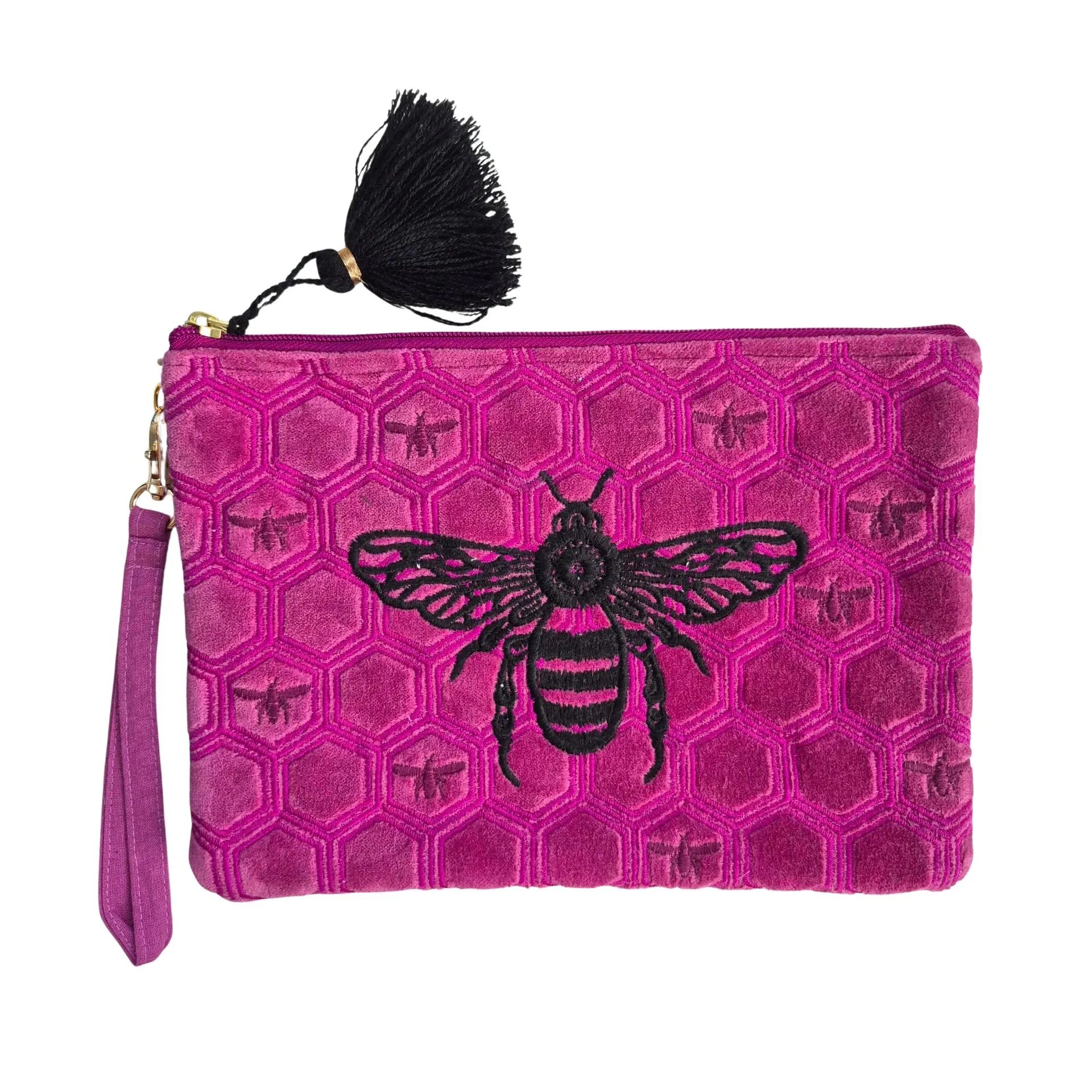 Zoda - Honeycomb Velvet Clutch