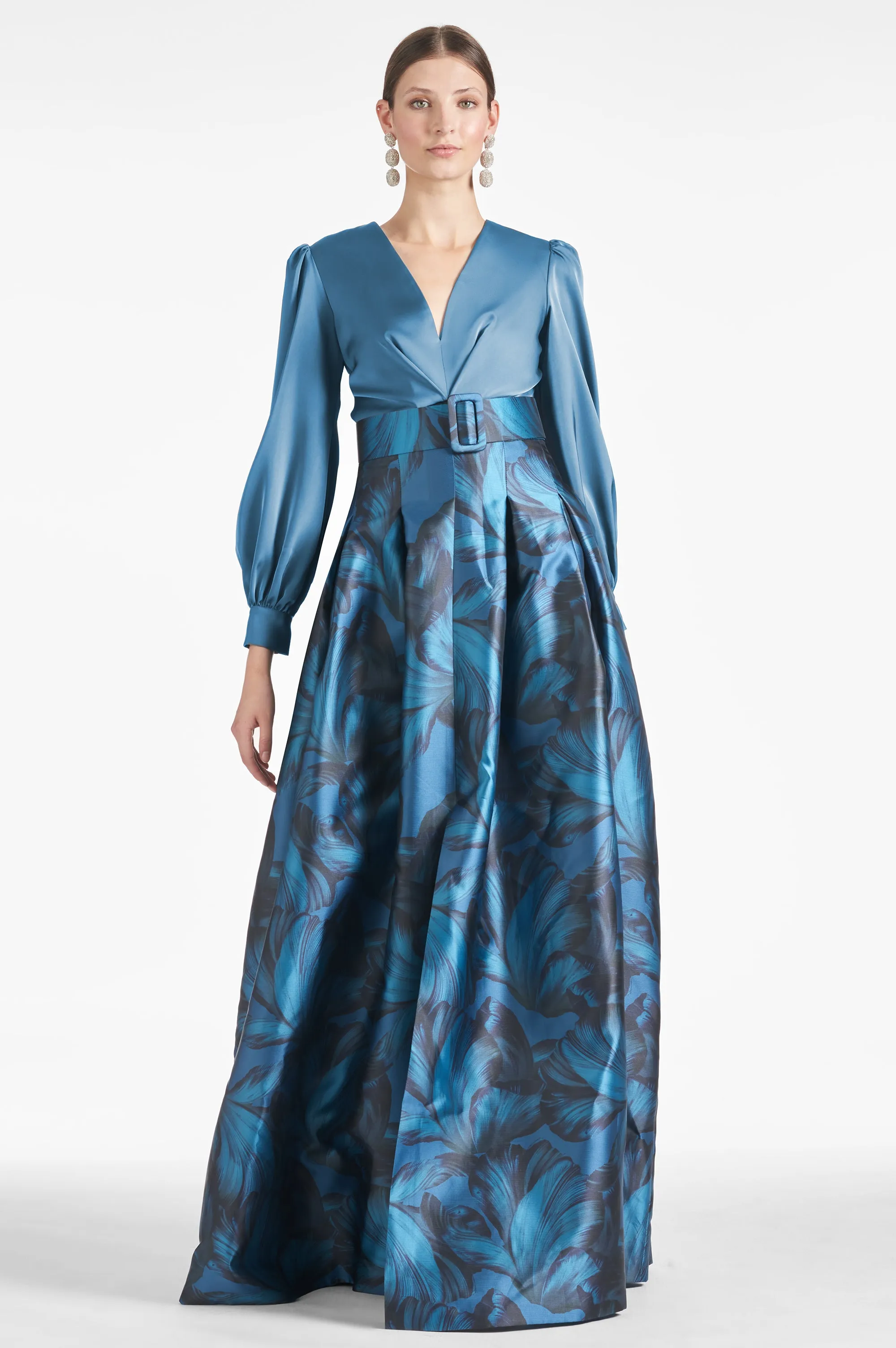 Zoe Gown - Smokey Slate/Tonal Petal